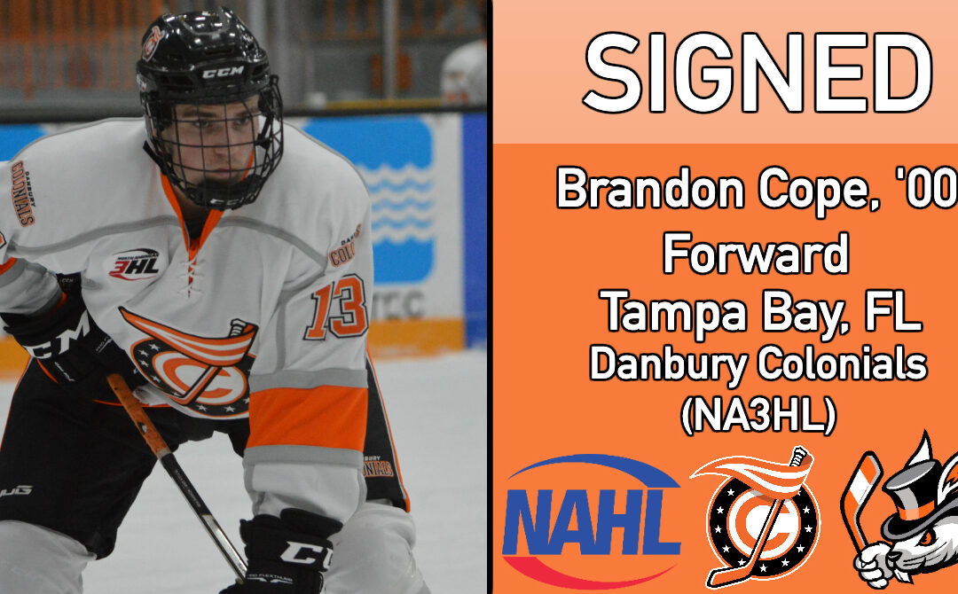 Brandon Cope joins Jr Hat Tricks after NA3HL stint