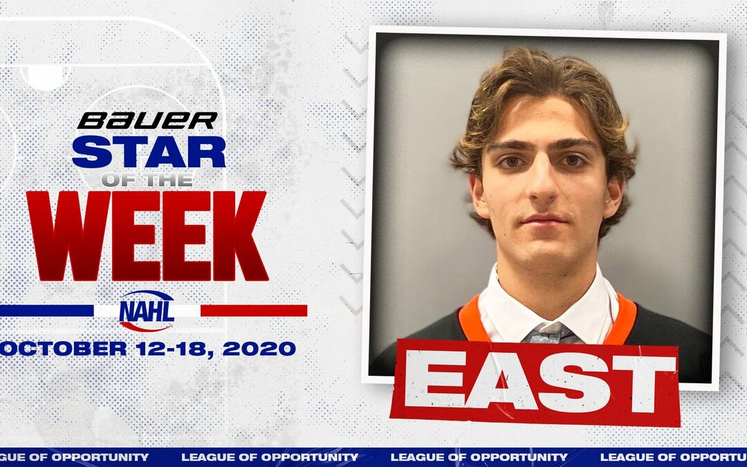 D’Agostino named NAHL East Division Star of the Week for Oct. 12-18