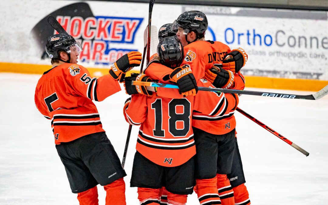 Jr. Hat Tricks erupt in second period, top Generals 8-3