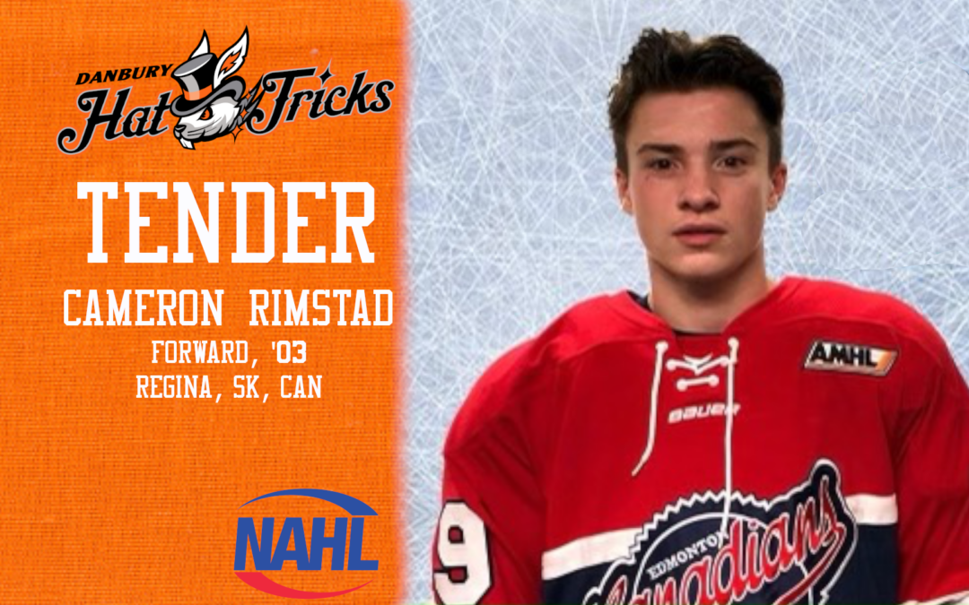 TENDER: Jr. Hat Tricks sign Cameron Rimstad for 2021-22 season