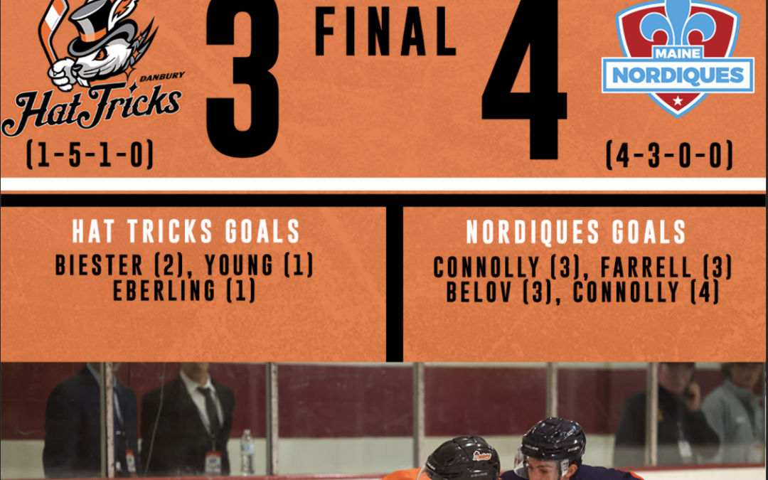 HAT TRICKS FALL JUST SHORT, DOWNED 4-3 IN MAINE