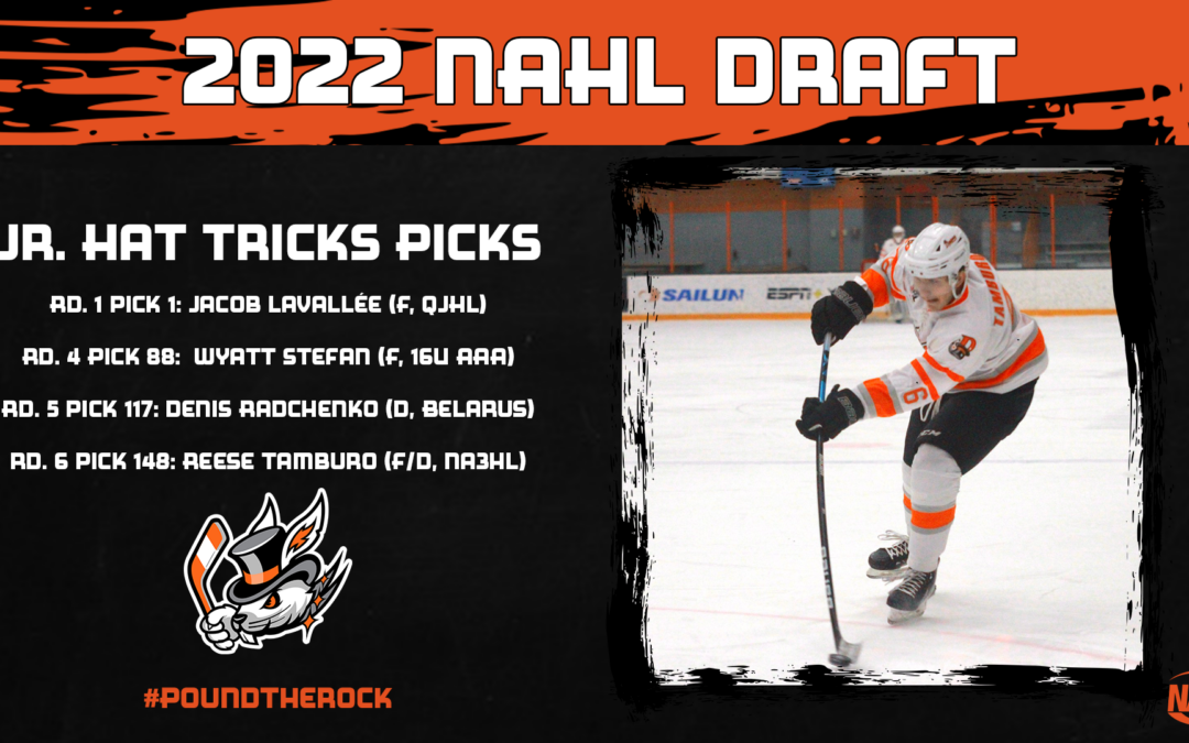 JR. HAT TRICKS SELECT FOUR PLAYERS IN NAHL DRAFT