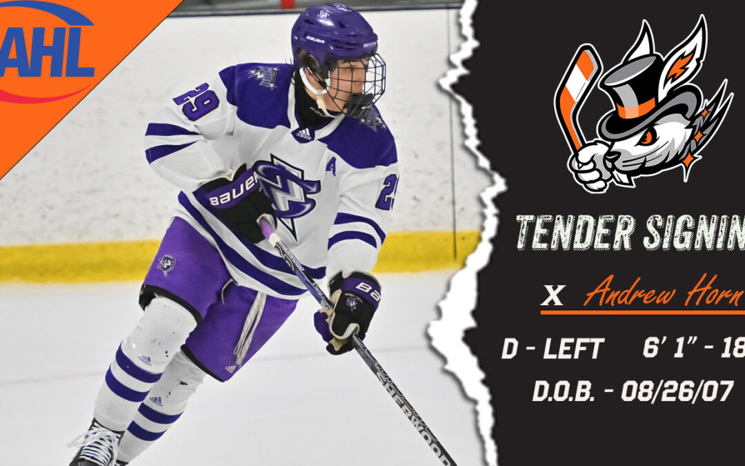 Hat Tricks Tender Defenseman, Andrew Horn, For 2024-25 Season