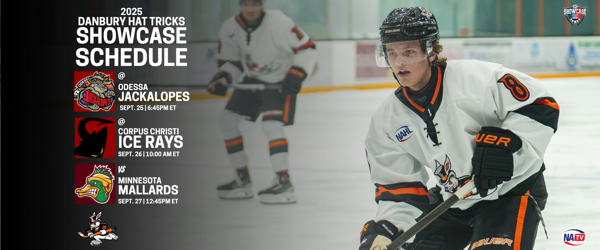 2025 DANBURY HAT TRICKS SHOWCASE SCHEDULE (1920 x 800 px) 2025 NAHL Showcase Preview