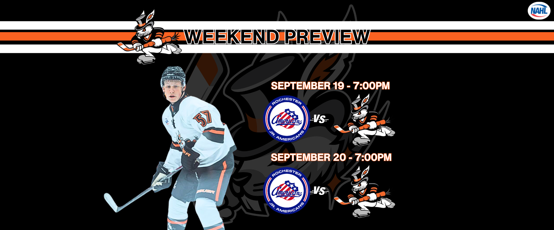 Weekend Preview: 9/19 & 9/20 – Tricks host reigning East Division champions Jr. Americans
