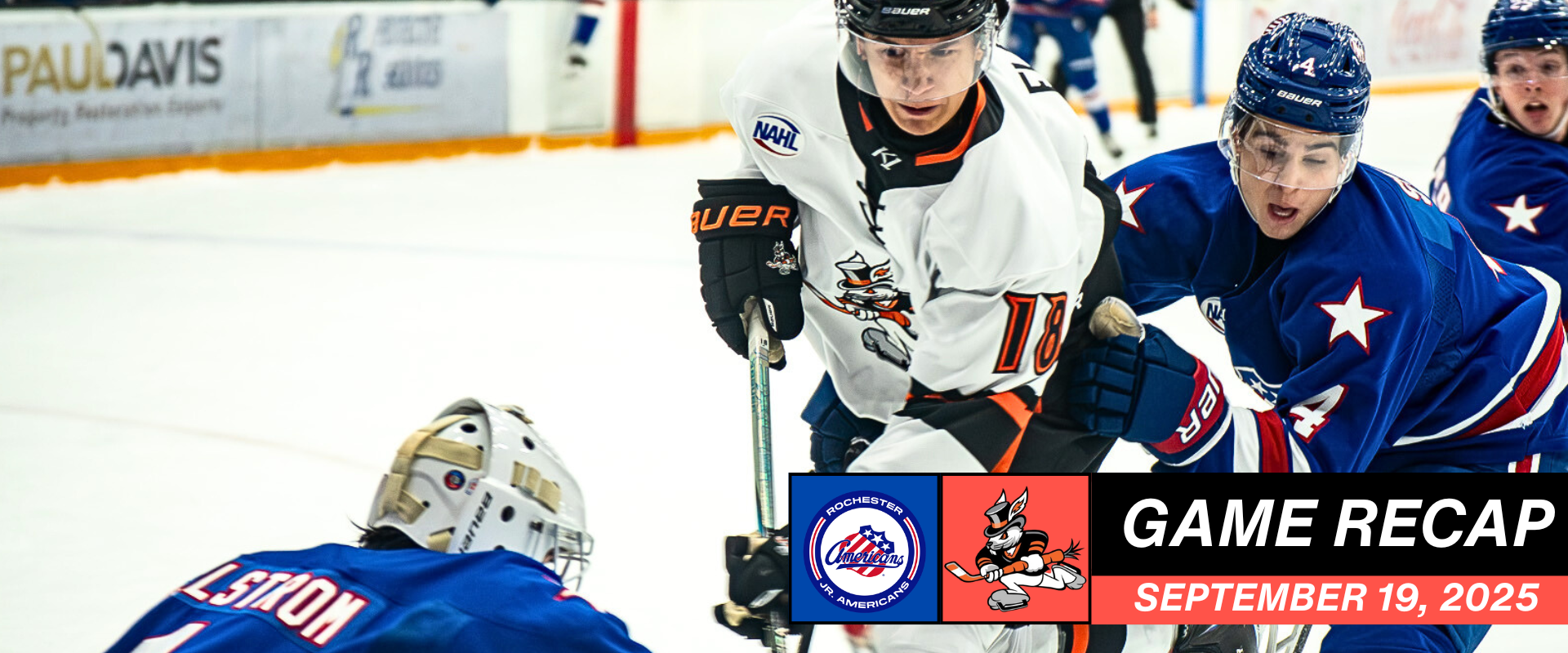 September 19 Recap Article Amerks score 4 in third to down Tricks 4–1