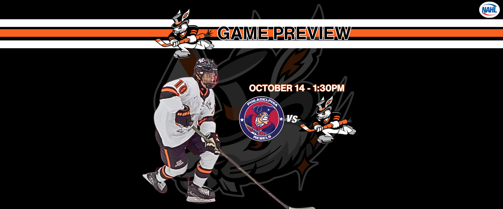OCTOBER 14 Preview Article Game Preview: Hat Tricks and Rebels Wrap Up Three-Game Series