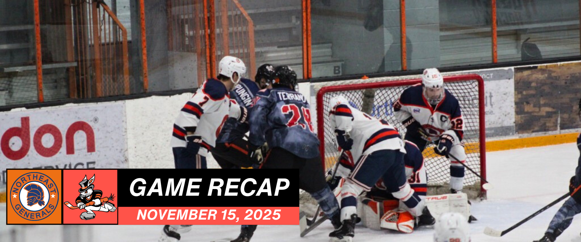 NOVEMBER 15 Recap Article Slow Start Sinks Hat Tricks in 5–3 Loss to Generals