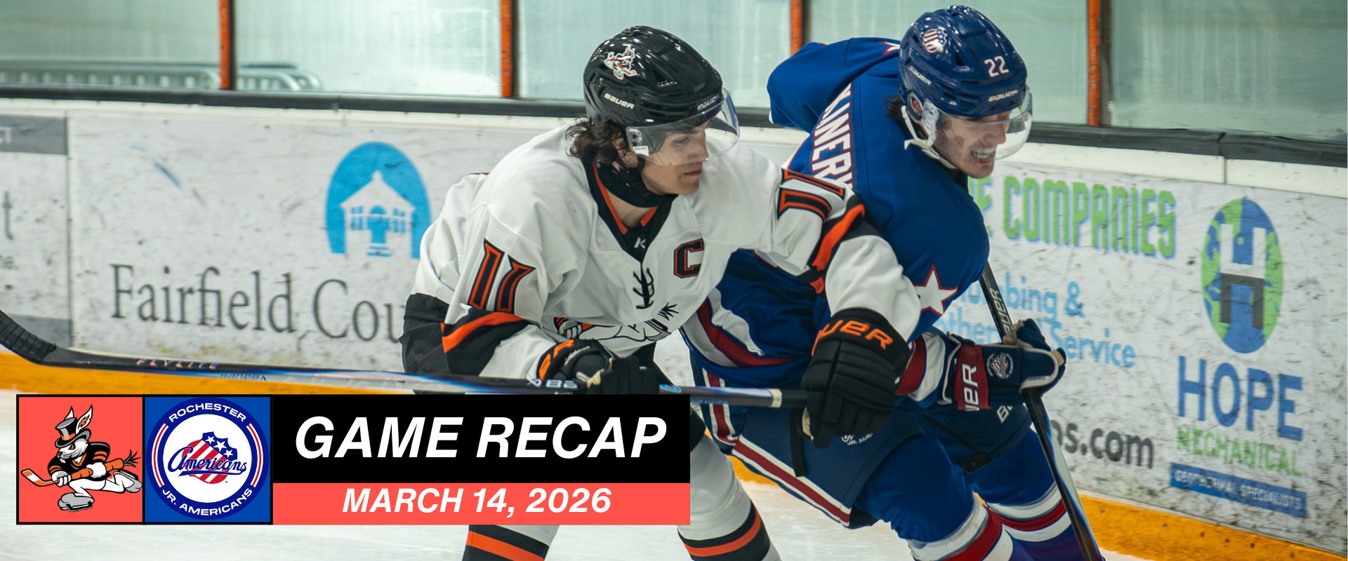 Giles’ Hat Trick Lifts Jr. Americans Past Hat Tricks 3–1 to Complete Weekend Sweep