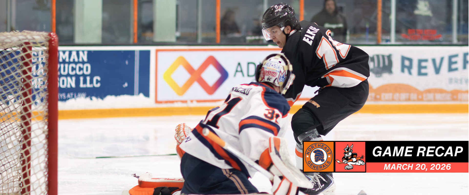 March 20 Recap Article Hat Tricks Rise to the Moment, Take Down Generals 4–1 in Playoff-Intensity Battle