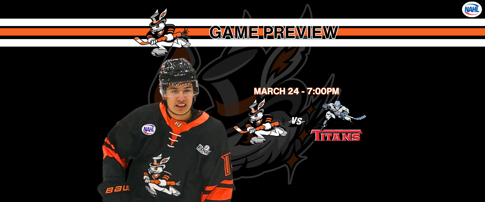 March 24 WR Article Hat Tricks Face Must-Win Road Test Against Titans in Playoff Push